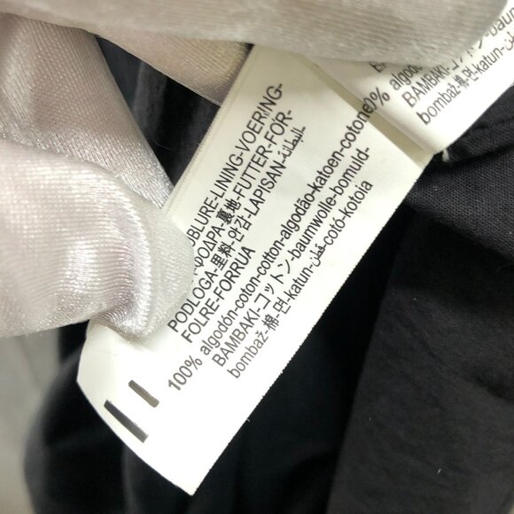 Zara Sleeveless Midi Shift Dress Womens M Black Braided Strap Beachy Gauzy - Picture 8 of 9